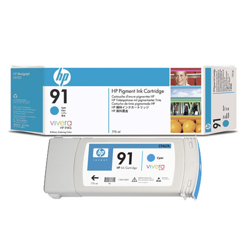 Cartouche-HP-91-C9467A-Cyan